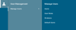 User Management, Manage Users menu flyout